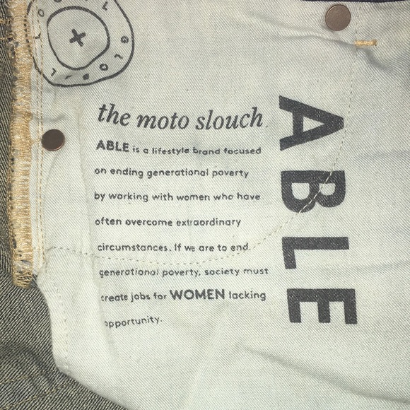 ABLE | The Moto slouch The Isabel Jeans for Women - Picture 13 of 15